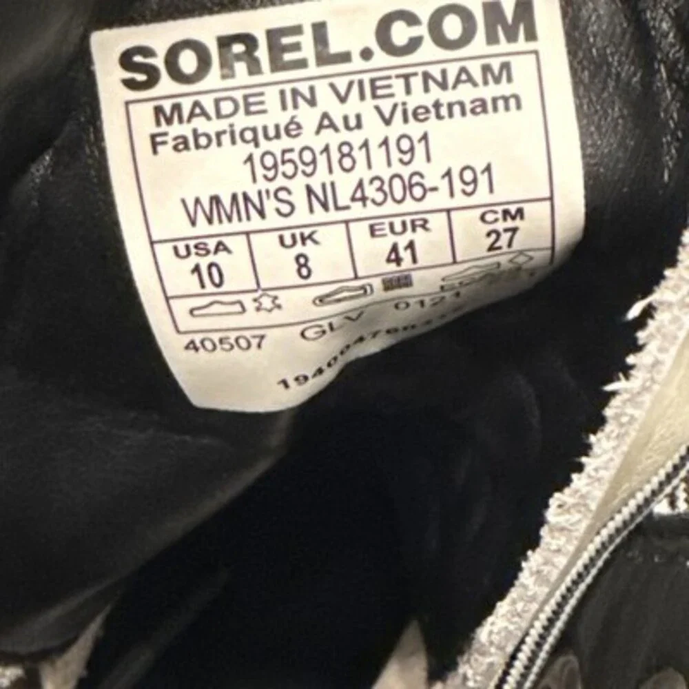 Sorrel Women’s Brex Lace Boot Waterproof Leather Chalk/Black Size 10